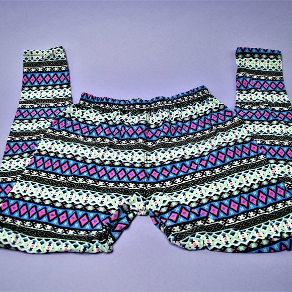 Like New!  Soft Patterned Multicolor Leggings - Picture 1 of 2